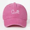 Gorra de Béisbol de Poliéster Lavada con Agua Bordada con Letras, de Alta Venta Primavera y Verano, Protección Solar, Versátil, Informal, Gorra con Visera Ajustable