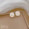 [Acero de Titanio] Margarita Girasol Gota de Aceite Lujo Ligero Lujoso Collar Totalmente de Diamante para Mujer Cadena de Acero de Titanio Más Fácil de Combinar Clavícula