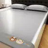 2026 Nuevo Juego de Tres Piezas Lavable Individual/Doble para Dormitorio Estudiantil, Esterilla de Verano Bordada de Vid de Hielo, Esterilla de Cama Estilo Sábana de Cama