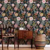 Papel de Parede Floral Transfronteiriço Espessado Impermeável Pvc Autoadesivo Adesivos para Renovação de Armário de Parede de Quarto Atacado