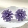 Aretes, pernos para orejas, aretes florales, aretes transfronterizos, aretes de lujo ligero de alta gama, aretes de diseño de nicho, accesorios para orejas de mujer