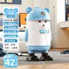 Lixeira Flip-Top para Uso Doméstico, Lixeira de Armazenamento Urso Detetive de Alto Valor, Lixeira Desenho Animado para Sala de Estar, Quarto, Banheiro