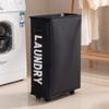 Nueva Cesta de Almacenamiento con Ruedas, Cesta de Almacenamiento Portátil Plegable, Caja de Almacenamiento Organizadora de Gran Capacidad, Cesta para Ropa Sucia del Hogar