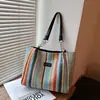 2026 Nueva Bolsa de Tote Tejida a Rayas de Colores, Bolso de Hombro de Gran Capacidad, Bolso Versátil para Mujer para Vacaciones en la Playa