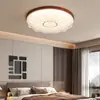 Lámpara de Dormitorio, Lámpara de Techo, Estilo Antiguo, Lámpara Simple y Moderna para Dormitorio Principal, Flores Cálidas de Cielo Estrellado, Lámpara de Habitación Retro de Nogal