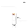 Botellas con Tapón de Corcho de 37 mm, Tubos de Vidrio de Borosilicato Transparente, Botellas para Empaque de Cordyceps al por Mayor, Botellas para Derivar Deseos