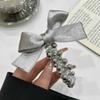 Cordón para Teléfono con Lazo de Plata y Perlas, Cuerda para el Cabello para la Parte Posterior de la Cabeza de Mujer, Cola de Caballo de Gama Alta, Trenza Burbuja, Goma para el Cabello, Lazo para el Cabello
