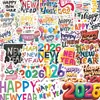 50 Pegatinas Infantiles Culturales y Creativas para las Fiestas de Año Nuevo Cuaderno Regalo Papelería Decoración Pegatinas Impermeables Venta al por Mayor