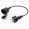Suministro de CA, calibre europeo, cabezal impermeable, cable de extensión macho y hembra, cable de alimentación estándar europeo, asiento hembra alemán, línea de conexión exterior