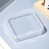 Caja cuadrada transparente de plástico para tapones de oídos, pequeña, para guardar joyas, repuestos, cuentas y aparejos de pesca.