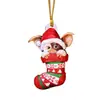 Série Papai Noel de Natal Decorações de Árvore de Natal Carro Acrílico Enfeites Pendurados Decorações de Carro
