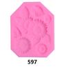 Molde de silicone para fondant de Flor e Pássaro, flor rosa DIY, argila ultraleve, crisântemo, molde para decoração de bolo de chocolate
