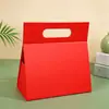 Em estoque caixa triangular bolsa de mão de uma peça caixa dobrável caixa de lembrança casamento negócio caixa de presente moda caixa rígida dobrável