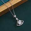 Collar de moissanita de imitación de 2 quilates para mujer, chapado en platino PT950, cadena de clavícula con colgante de ocho corazones y ocho flechas de circonita.