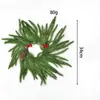 Corona de Navidad transfronteriza con agujas de pino artificiales de dos tonos, portavelas pequeño, decoración de portavelas navideño