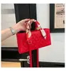 Bolso de Lujo de Gama Alta para Mujer, Nuevo Modelo Primavera 2026, Bolso Cruzado Versátil con Bordado Intrincado, Bolso Estilo Lady Dior, Bolso Pequeño Cuadrado
