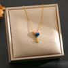 Moda transfronteiriça nova temperamento balão de ar quente dourado colar de cola corrente de clavícula de aço titânio joias personalizadas tendências atacado