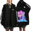 Cazadores de Demonios de Amazon Sudadera con Capucha Estampada de Cazadores de Demonios Cardigan Chaqueta Holgado de Moda