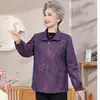 Nueva Moda Primavera y Otoño Cárdigan con Solapa Top Grueso para Mujeres de Mediana Edad y Mayores Estilo Abuela Holgado Tallas Grandes Ropa Exterior Longitud Media