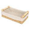 Cesto de armazenamento trançado, caixa organizadora para mesa de centro, cesto para guardar lanches e cosméticos, caixa organizadora de vime, organizador de mesa para casa