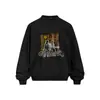 Sudadera casual de cuello redondo para hombre con estampado de personaje de hip-hop, corte holgado, estilo high street, camiseta deportiva para primavera y otoño, top pullover versátil