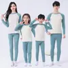 Conjunto de Ropa de Otoño para Adolescentes, Conjunto de Ropa Interior Térmica para Niños, Camiseta de Algodón Base para Niños, Pijama de Estudiante para Niñas Mayores