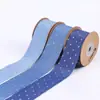 Cinta de Mezclilla con Puntos Plateados Bronceados Accesorios para el Cabello Material Hecho a Mano Regalo Empaque de Flores Zapatos Flor Sombrero de Paja Cinta de Moño