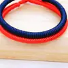 Pulsera de cuerda roja tejida a mano estilo étnico para hombre y mujer, nudo de diamante de la suerte, joyería de cuerda roja para el Festival del Bote Dragón