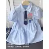 Vestido de Niña Verano 2026 Nuevo Estilo Vestido Judy Conejo Policía para Niños Estilo Preppy de Niña Pequeña Vestido de Princesa