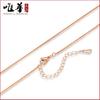 Elegante collar Weihua para mujer, oro rosa eléctrico, nuevo producto de Corea del Sur.. Cadena de hueso de serpiente plateada, cadena de serpiente redonda, moda femenina al por mayor