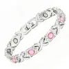 Bestseller transfronteiriço moda europeia e americana pulseira magnética completa removível de liga ecológica com diamantes pulseira feminina ajustável