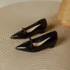 Zapatos de salón Mary Jane de punta fina de corte bajo para mujer, primavera, aumento de altura oculto, tacón de bloque, charol, tacones altos de moda, procesamiento y personalización