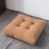 Cojín acolchado de terciopelo de peluche para silla, cojín suave con borde cruzado, cojín grueso para sofá, cojín para el suelo para las cuatro estaciones, cojín para dormitorio, estudiante, oficina