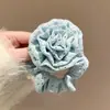 Anel de Cabelo Rosa Branco Vermelho Suave Laço Grande Flor Tridimensional Corda de Cabelo Corda de Cabelo de Ano Novo Acessórios de Cabelo