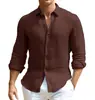 Camisa nueva para hombre de comercio exterior europeo y americano transfronterizo nota impresión 3D casual manga larga solapa top