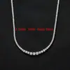 Collar de tenis de circón de tamaño degradado Cadena personalizada de moda nueva estilo ins Cadena de hip hop Europea y Americana collar multitanama para hombre y mujer