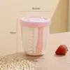 Copo de Frutas Estilo Ins Café da Manhã Copo Salah com Tampa e Anti-vazamento para Exterior e Piquenique Copo Drenante Copo de Aveia Copo de Frutas de Plástico
