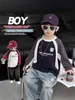 1511 Camiseta de Manga Larga para Niños Nueva Primavera y Otoño Estilo Coreano Tops de Motocicleta para Niños, Moda Ropa Interior de Primavera para Bebés