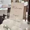 Banquete de bebé cumpleaños compromiso letrero de bienvenida letrero de bienvenida para abrir la puerta celebración de boda diseño fondo tablero de KT