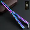 Venda Direta da Fábrica Faca Borboleta Faca de Treinamento Faca de Prática Faca Dobrável Aço Inoxidável Faca Ornamental Portátil Faca de Mão Sem Lâmina