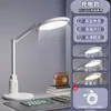 Nueva lámpara de escritorio LED para estudiantes, luz de estudio que protege los ojos, lámpara de lectura plegable para mesita de noche para dormitorio, recargable, temporizador inteligente, luz nocturna