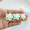 Flores de Resina Brilhantes, Frangipani em Cor Gradiente para Artesanato DIY, Presilhas de Cabelo, Tamancos, Adesivos Decorativos para Copos de Água