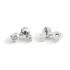 Pendientes de Zirconio F1367 con Incrustaciones Circulares de Circonita, Piercings de Nariz, Piercings de Cartílago, Joyería de Titanio G23 para Piercings, Piercings de Oreja Interna (Cochlear), Piercings de Labio