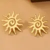 Es0005 Pendientes Clásicos Europeos y Americanos de Lujo Ligero con Diseño de Rosca Redonda de Acero Inoxidable Joyería de Oreja Versátil y de Moda para Mujeres