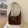 Bolso de Hombro Versátil de Gama Alta Vintage para Mujer Invierno 2025 Nuevo Gamuza Simple para Viaje Diario Hombro Cruzado