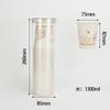 Material PET de grado alimenticio Transparente Almacenamiento de cocina Redondo Tanque sellado para té perfumado 100 Diámetro Tapa de cristal Caja vacía