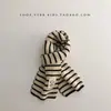 Conjunto de Dos Piezas de Gorro y Bufanda para Niños Ins Coreano Rayas Tejido Pulóver Gorro Otoño e Invierno 2023 Nuevo Conjunto de Bufanda