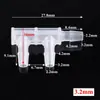 Conector de Três Vias Tipo F Plástico PP Lateral Conector de Mangueira de Três Vias com Espigão 2,4 mm ~ 9,5 mm Divisor com Espigão