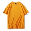 2022 novo 200g algodão queda ombro pescoço redondo T-shirt solto cor sólida manga curta em estoque atacado estilo coreano T-shirt