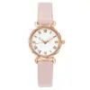 Cinturón de Escamas Romanas Moda Distintiva Fácil de Envolver Casual Simple Esfera Pequeña Diamante Collegium Cuarzo Reloj para Mujer